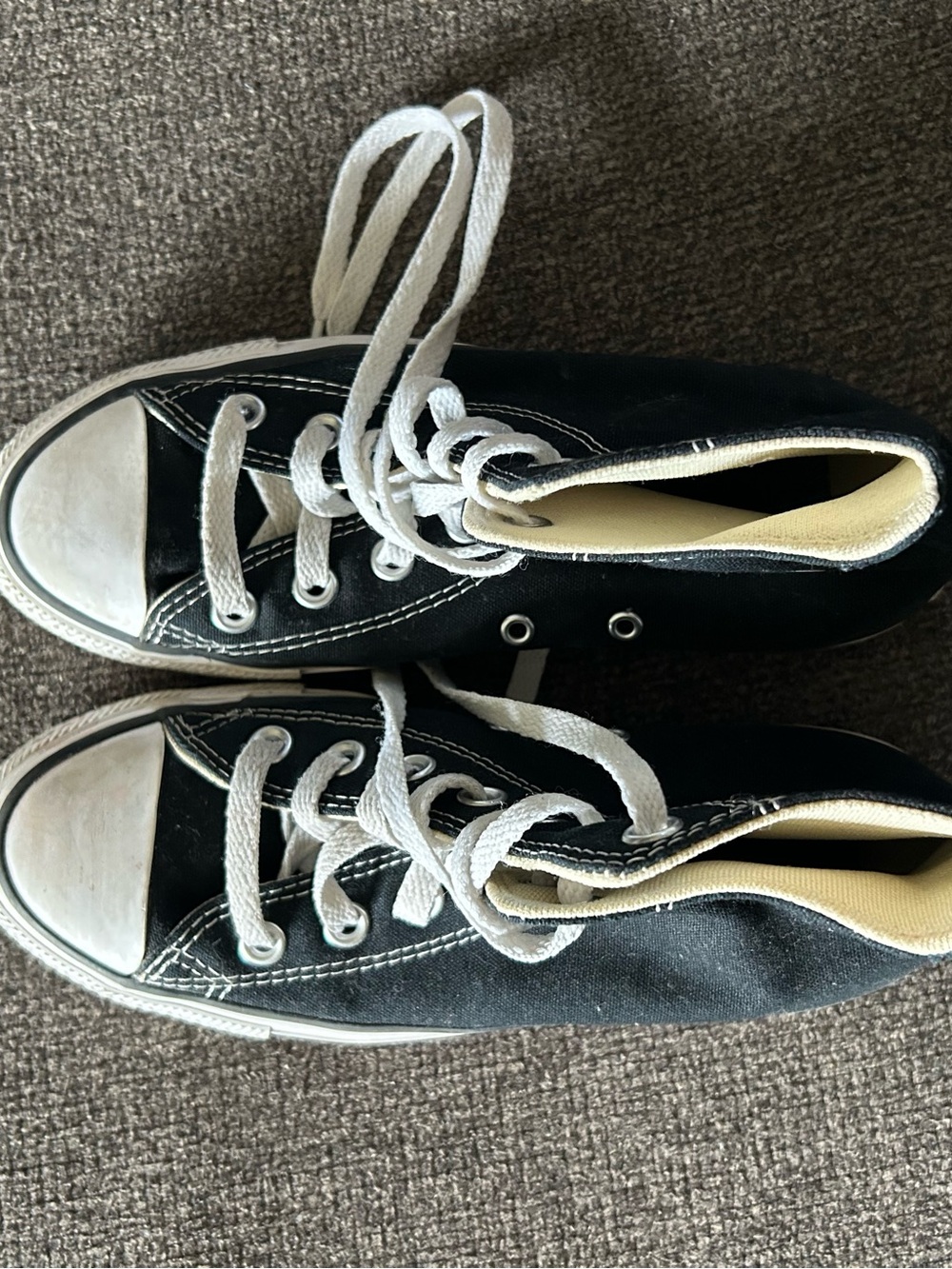Kids Classic Black Canvas Lace-Up Sneakers